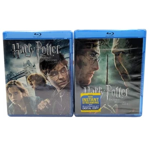 Harry Potter and the Deathly Hallows Part 1 & 2 Blu-Ray Lot Brand New Sealed - Picture 1 of 2