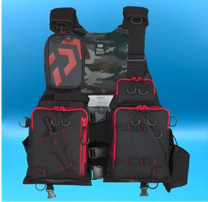 Daiwa DF-6224 Black Red Free Size (Float Game Vest) New - Picture 1 of 10