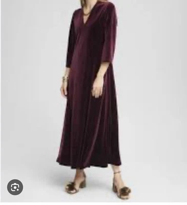 Nuevo Vestido de Terciopelo Con Etiqueta Chicos Talla 3 Foto 1 de 4