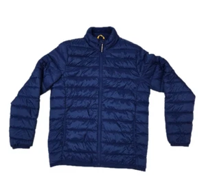 Old Navy Puffer Jacket Mens S Blue Zip Packable Narrow Channel Water Resistant - Picture 1 of 12
