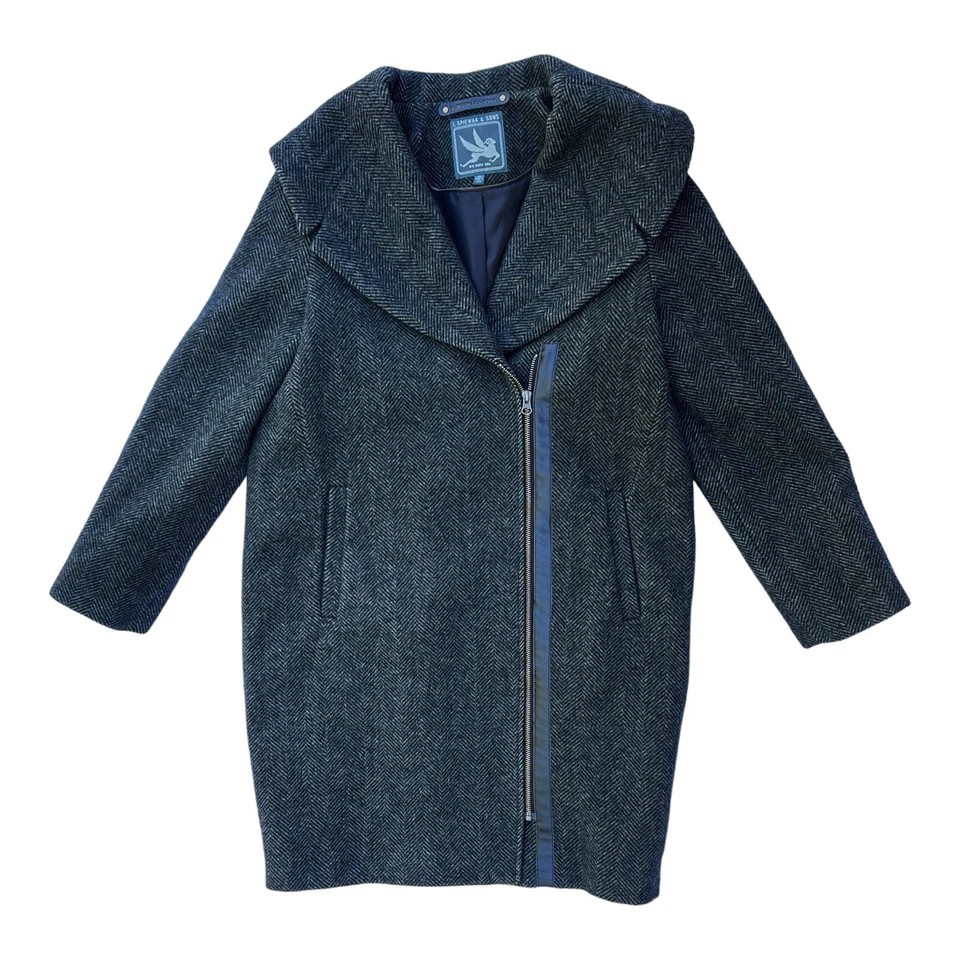I. Spiewak & Sons Wool Shawl Collar Winter Long Coat Women’s M Medium - Image 1 of 4