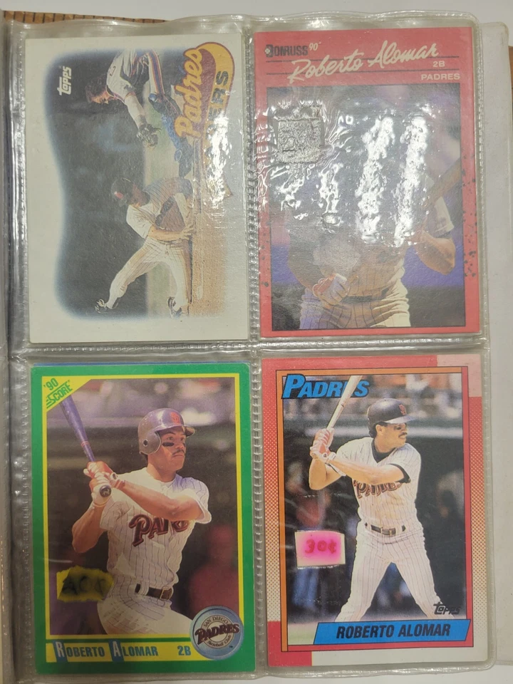 Roberto Alomar Lot 40+ Baseball Cards Book Vintage Fleer Topps Hostess Studio  - Image 1 of 4