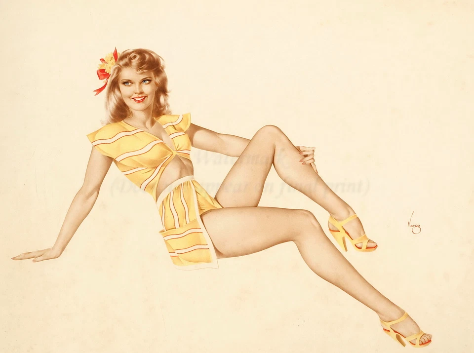 ALBERTO VARGAS Pin Up Art Poster or Rolled Canvas Print "Vargas Girl" - Image 1 of 1