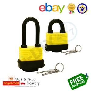 Rolson Laminated Steel Padlock 30 40 50 65MM Weatherproof Heavy Duty Key Shed - Picture 1 of 7