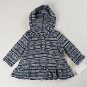 Baby Tucker + Tate Shirt Size 3 Month Girls Pullover Hoodie Top Fair Isle Infant - Picture 1 of 7