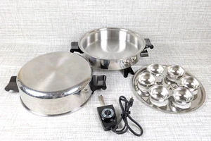 Sartén eléctrica Saladmaster 11" 7817 con tapa de cúpula cable de alimentación inserto de caza furtiva - Imagen 1 de 12