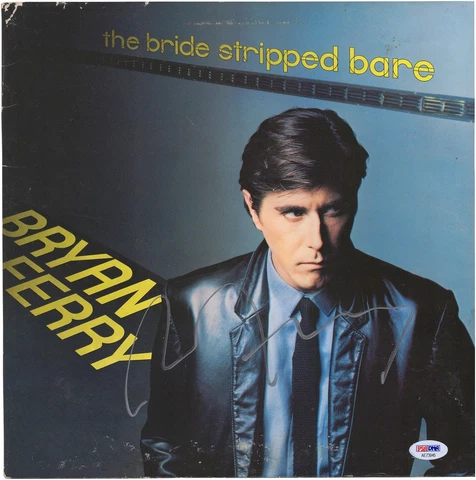 Bryan Ferry Autographed The Bride Stripped Bare Album PSA Cover