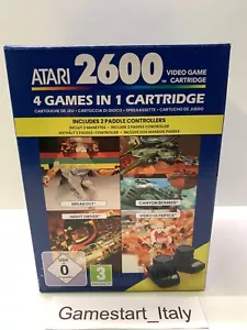 ATARI 2600 4 GAMES IN 1 CARTRIDGE + 2 PADDLE NUOVO NEW SEALED - Picture 1 of 9