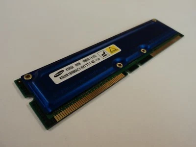 Samsung RAM Memory Module 128MB PC700 RDRAM RIMM ECC KMMR18R88AC1-RK7 - Image 1 of 4