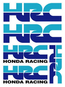 HRC Honda Decal Set 5 Stickers Laminated CBR 600 1000 RR Racing Sponsor BLUE - Picture 1 of 1