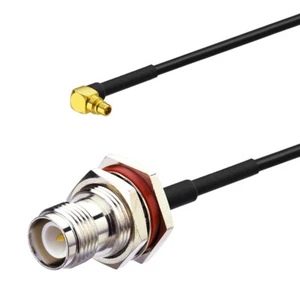 10-pack MMCX Male Right Angle to RP-TNC Female Bulkhead Mount RG174 Cable 30cm - Picture 1 of 3
