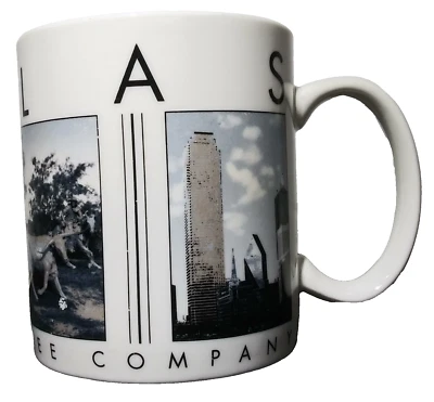 Taza vintage 2003 Starbucks Coffee Dallas Texas Souvenir City 18 OZ taza blanca Foto 1 de 4