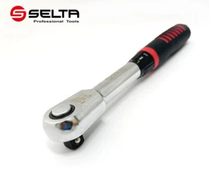 Selta Taiwan 1/2" Dr. 60T Cr-V One Hand Switch Reversible Socket Ratchet Handle - Picture 1 of 5