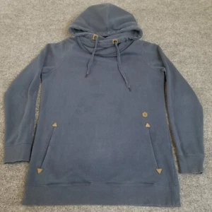 Volcom Women's Tower Pullover Fleece Hoodie Navy Blue Size L - Picture 1 of 13