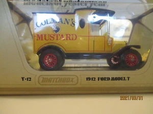 1:47 Streichholzschachtel 1912 Ford Modell T Y12 Modelle von gestern - Bild 1 von 3