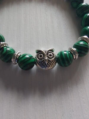 Bracciale di perline con gufo - Immagine 1 di 4