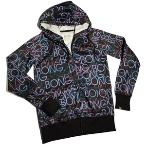 Billabong Jacket Hoodie Boys Black Large Full Zip - Picture 1 of 9