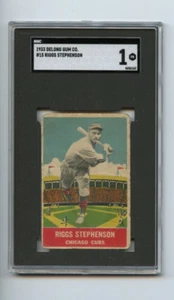 1933 Delong Riggs Stephenson Chicago Cubs #15 🚀😳💥 SGC Graded 1 - Imagen 1 de 2