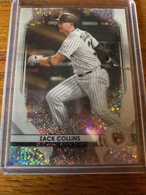 2020 Bowman Sterling Zack Collins Speckle Refractor Rookie 36/99 White Sox - Image 1 of 3