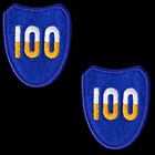 US ARMY 100TH TRAINING DIVISION HAT PATCH SET CENTURY DIV. FORT KNOX, KENTUCKY  