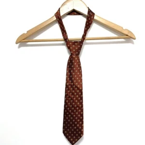 Y's for Men Yohji Yamamoto Small Pattern Dark Red Silk Necktie - Picture 1 of 7