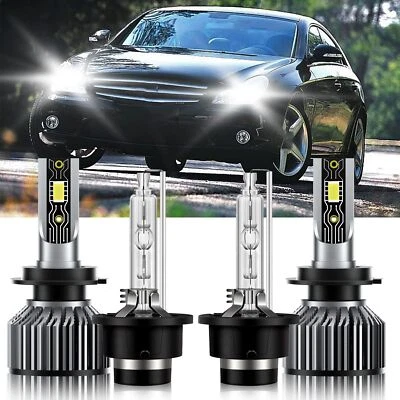 For Mercedes-Benz CLS55 AMG 2006-2006 LED HID Headlight Bulb Kit H7 D2S 6500K - Image 1 of 4
