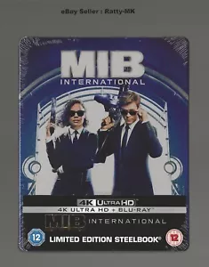 MEN IN BLACK : MIB INTERNATIONAL - UK EXCLUSIVE 4K + BLU RAY STEELBOOK - NEW - Picture 1 of 9
