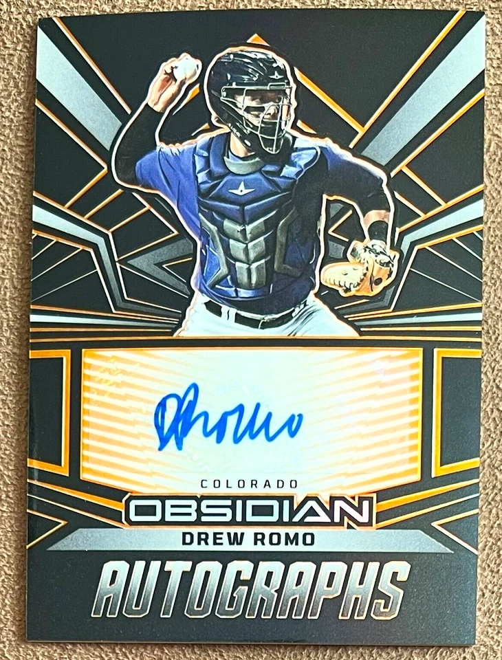 Drew Romo 2023 Chronicles Obsidian Orange Autograph #OADR /35 Rookie Parallel - Image 1 of 2