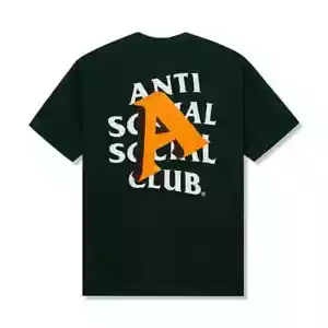  Anti Social Social Club T-Shirt "A Is For" Waldgrün (NEU) Orange XL - Bild 1 von 8