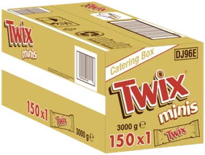 150x20g Catering Box Twix Minis Schokolade Schokoriegel Riegel Süßigkeiten Süßes - Bild 1 von 4