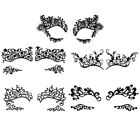 5pcs Black Lace Eye Tattoo Stickers for Parties & Photos