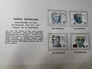 Stamps 📮 1976 Famous Australians 📮 set of 4 - Bild 1 von 1