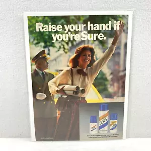 Vintage Print Ad 80's Sure Deodorant Genuine Magazine Advertisement Ephemera - Picture 1 of 5