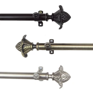 Emerge 3/4” Adjustable Window Drapery Curtain Rod 18"-170" (5 sizes, 3 colors) - Picture 1 of 7