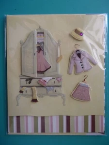 Any Occasion Greeting Card FASHION 3-D Embellished Blank Inside Paper Magic Grp - Picture 1 of 2