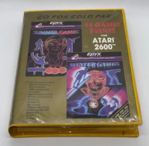 GO FOR GOLD PAK - Atari 2600, 1986 - HES - Winter & Summer Games - WARRANTY - Foto 1 di 3