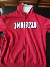  Campus Heritage IU Indiana Hoosiers Red Full Zip Hooded Jacket Adult XL 