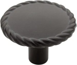 10 Black Knobs Cabinet Dresser Hardware Sisal - Picture 1 of 2