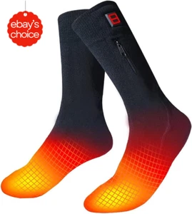 Rechargeable Electric Heated Socks Men Women Thermal Warm Wint - Picture 1 of 12