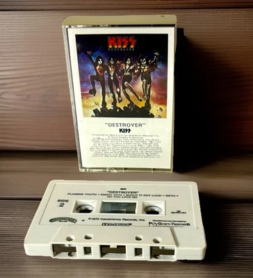 Kiss Destroyer Cassette Tape 1976 Casablanca Records Very Nice Inlay/Cassette - Image 1 of 2