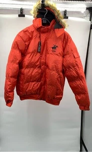 NWT Beverly Hills Polo Club Men's Red Modern Fit Winter Puffer Jacket Size Large - Picture 1 of 11