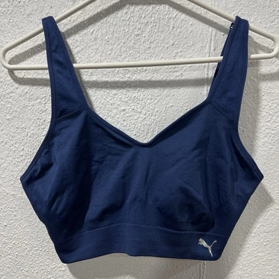 PUMA Navy Blue Padded Sports Bra Size XL EUC - Image 1 of 4