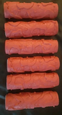 LOTE DE 6 - Rodillo de pintura estampado de 7" para decoración de paredes textura en relieve  Foto 1 de 2