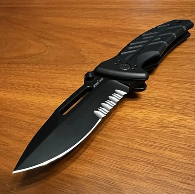 RARE! New OKC XM-12 Folding Knife Partially Serrated Edge - Image 1 of 4