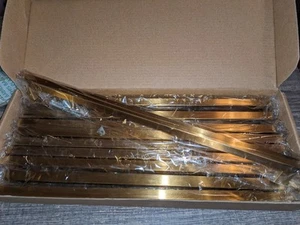 10 Stück 12-3/5 Zoll Loch Mitte Schrankgriffe Gebürstetes Messing Schubladengriffe - Bild 1 von 7