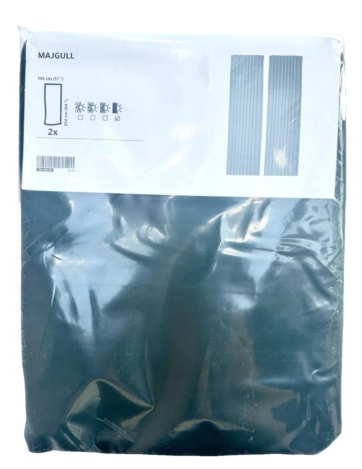 IKEA MAJGULL Blackout Curtains Dark Turquoise 57x84" 705.600.69-NEW - Image 1 of 4