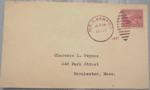 COVER 1931 SHIP U.S.S. MEMPHIS (RED) TO DORCHESTER, MASS - Picture 1 of 1