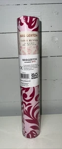 BRAND NEW Bridgerton Dark Pink Floral Table Runner 12 In X 24 Ft - Picture 1 of 9