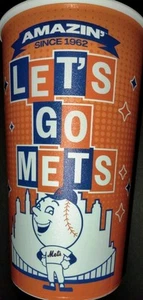 Taza de refresco de recuerdo de los New York Mets 2025 32 oz. Con tapa a juego nueva como nueva impecable - Imagen 1 de 4