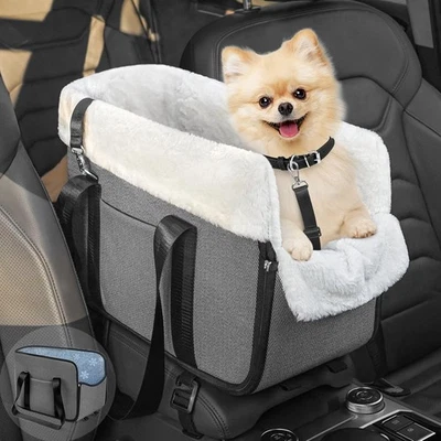 YUDODO Center Console Dog Car Seat (Width 9in) for Small Dog, Portable Pet Car Seat...
